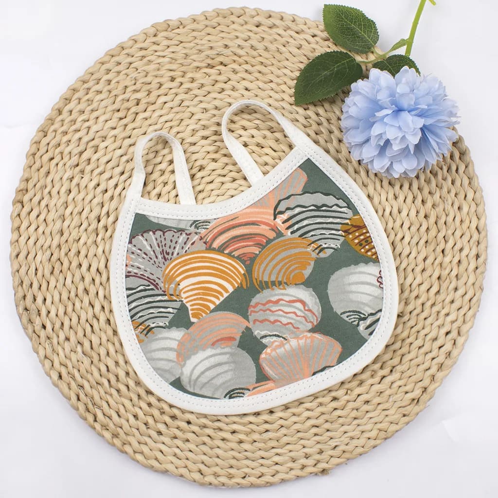 Baby Bib Newborn Products Baby Printed Waterproof Lace Up Bib Children's Boy and Girl Eating Bib Drool Towel Absorbent Towel