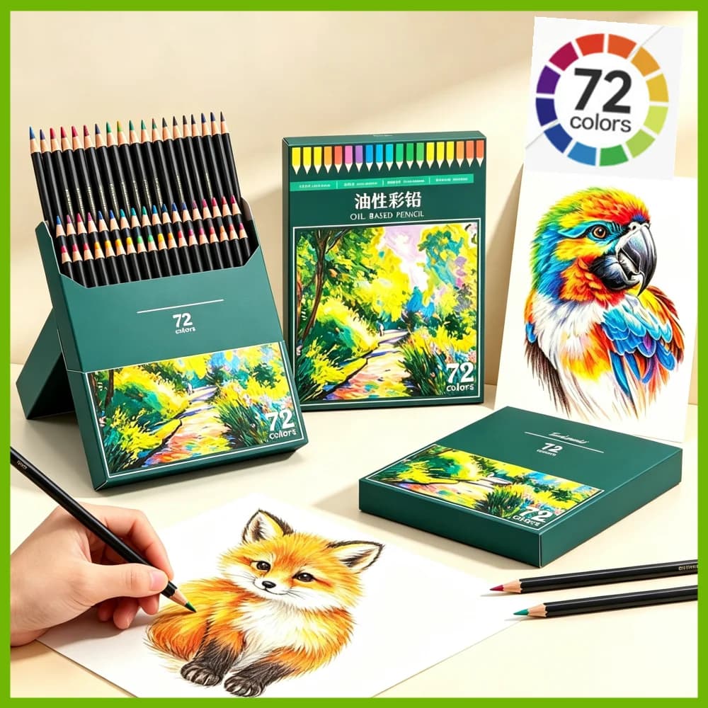 Professional Oil-Based Colored Pencil Watercolor Set