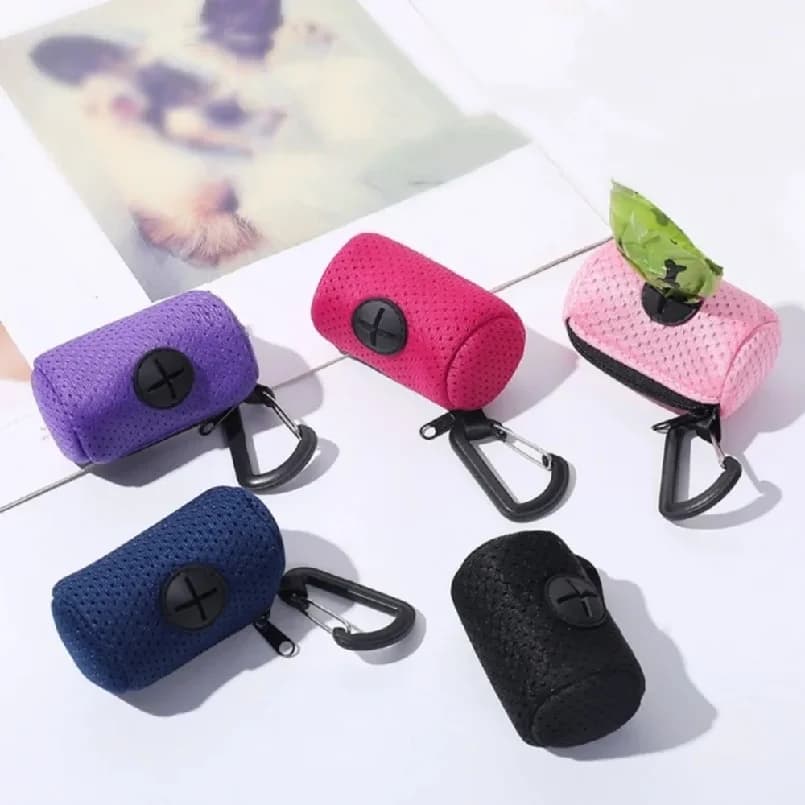 Portable Dog Poop Bag Holder Leash Attachment