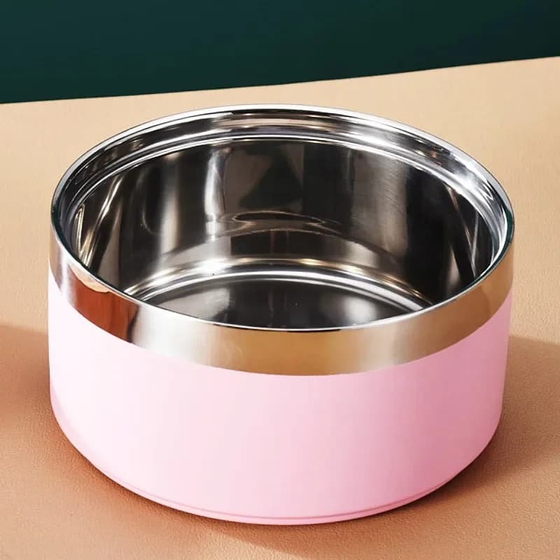 Stainless Steel Double-Layer Pet Food Bowl