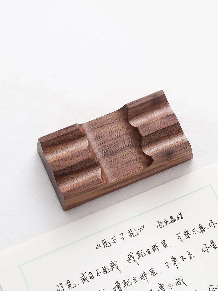 Walnut Wood Pen Holder Stand