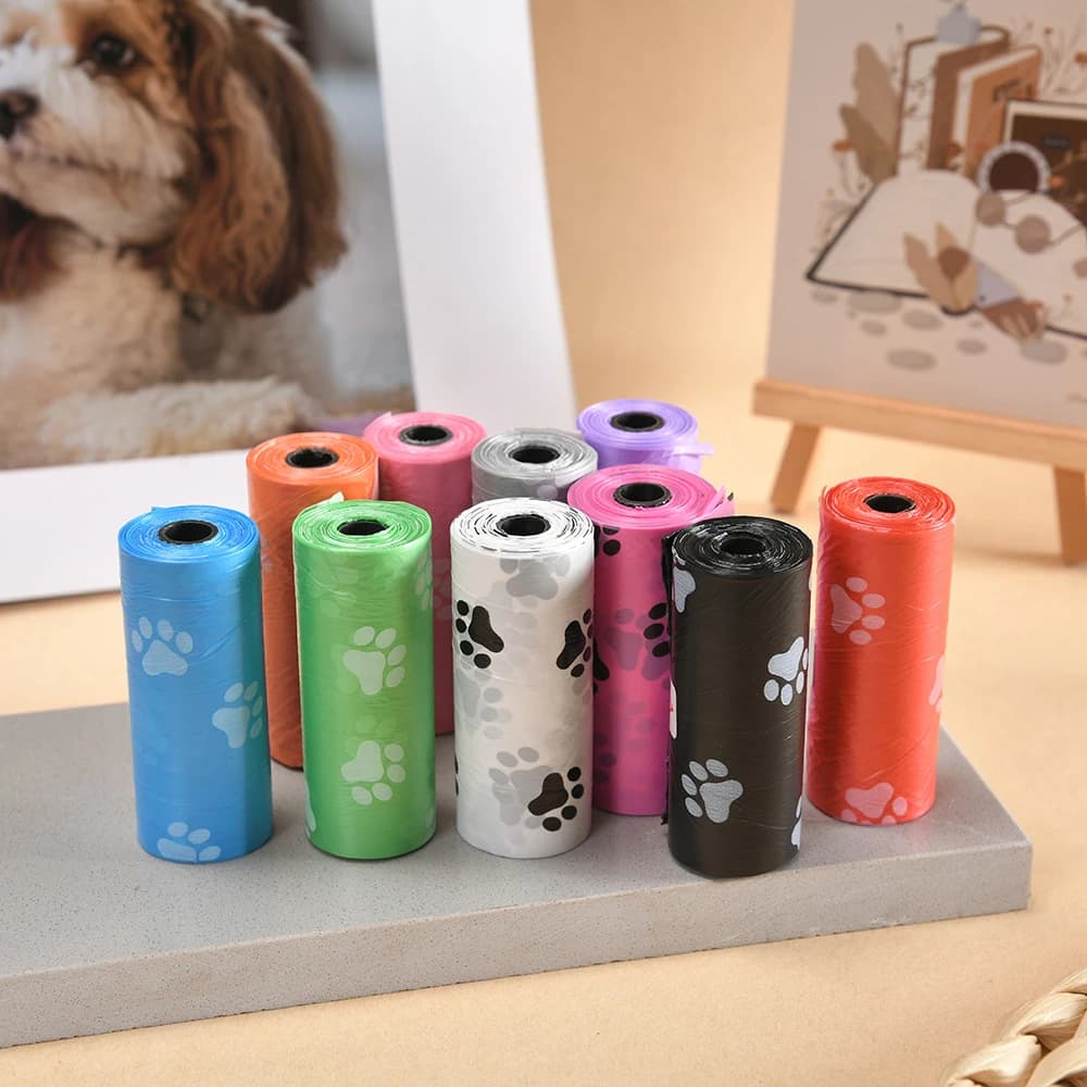 Paw Print Dog Poop Bags