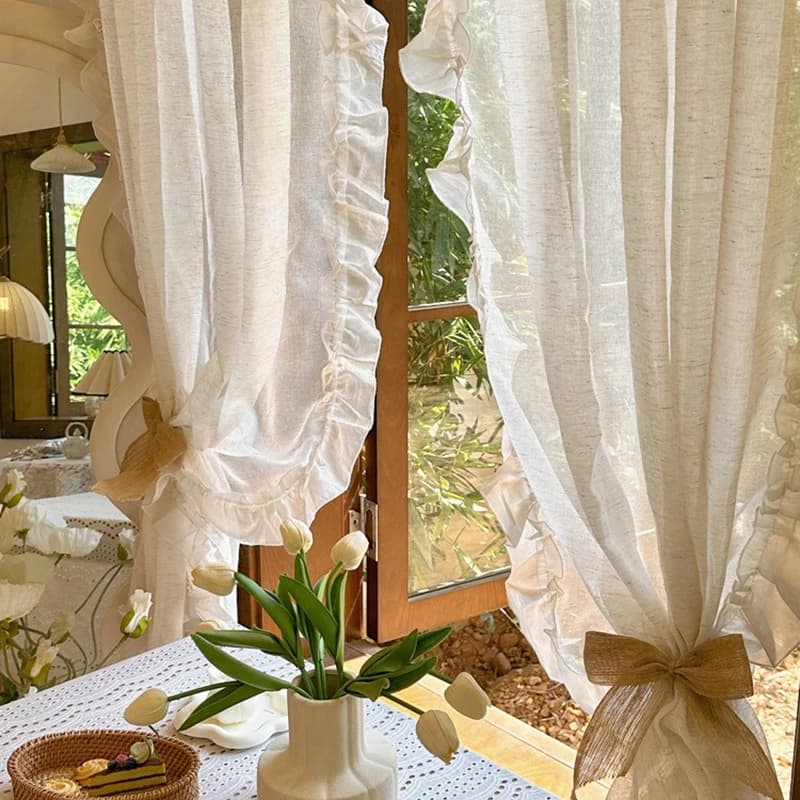 French Ruffled Sheer Curtains