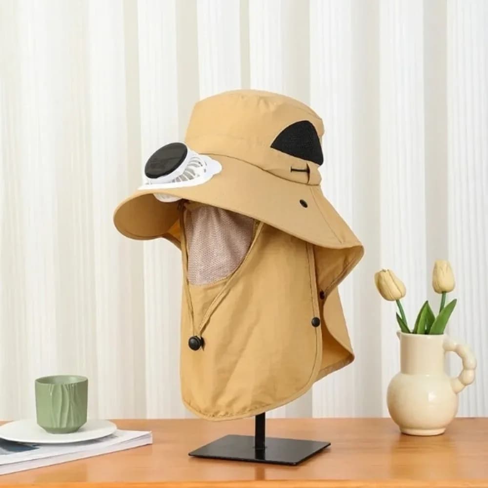 Solar Fan Hat with UV Protection