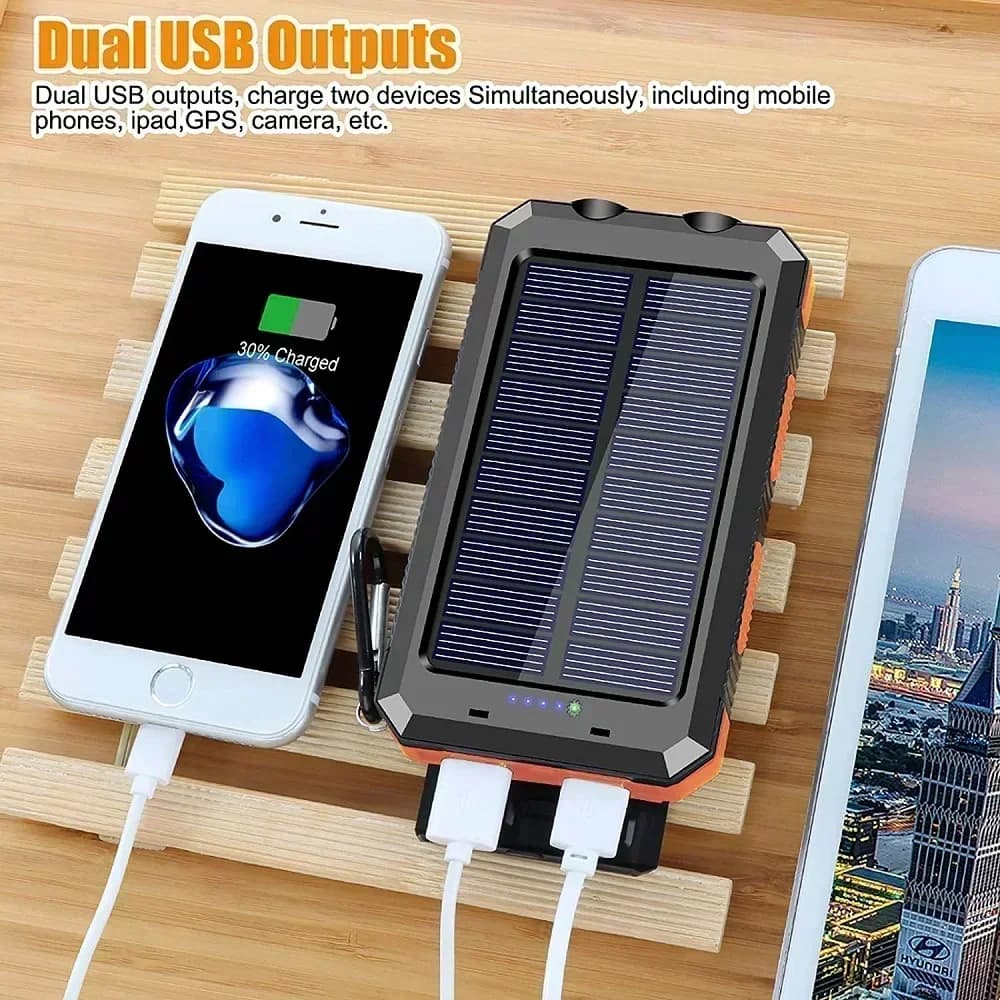 Solar Waterproof Power Bank Fast Charging