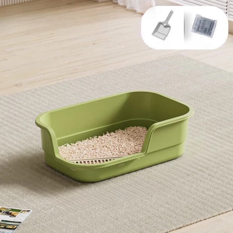 Jumbo Anti-Splash Semi-Covered Cat Litter Box