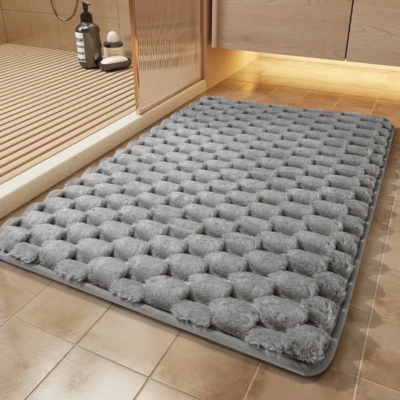 Soft Solid Color Bath Mat Water Absorbent