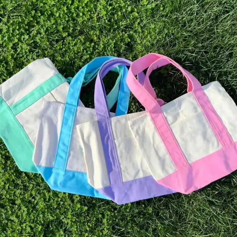Canvas Minimalist Commuter Tote Bag
