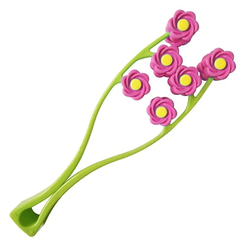 Facial Roller Massager Y Shape Massage Tool Manual Relaxation Device Portable Face-Lift 3D Flower Roller for Neck Body Skin Care