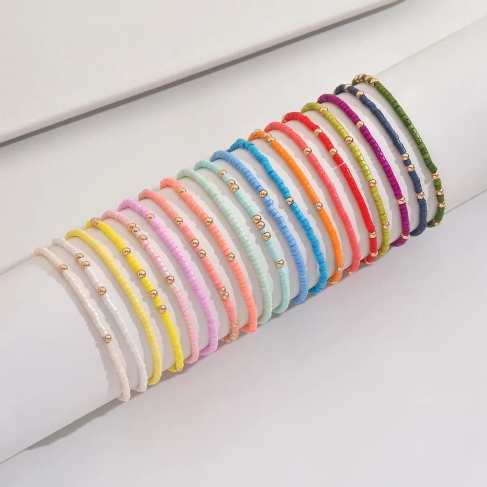Colorful Beaded Bracelet Set
