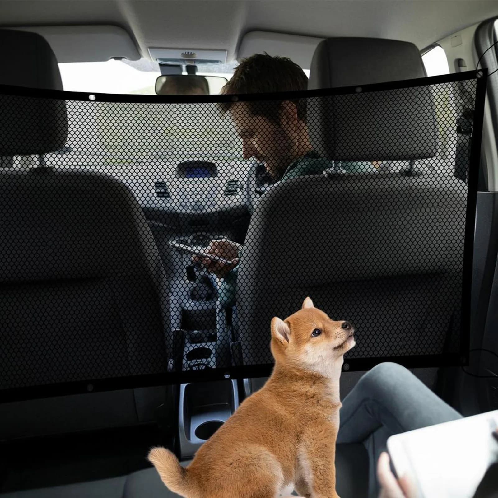 Dog Car Barrier Net Pet Backseat Divider