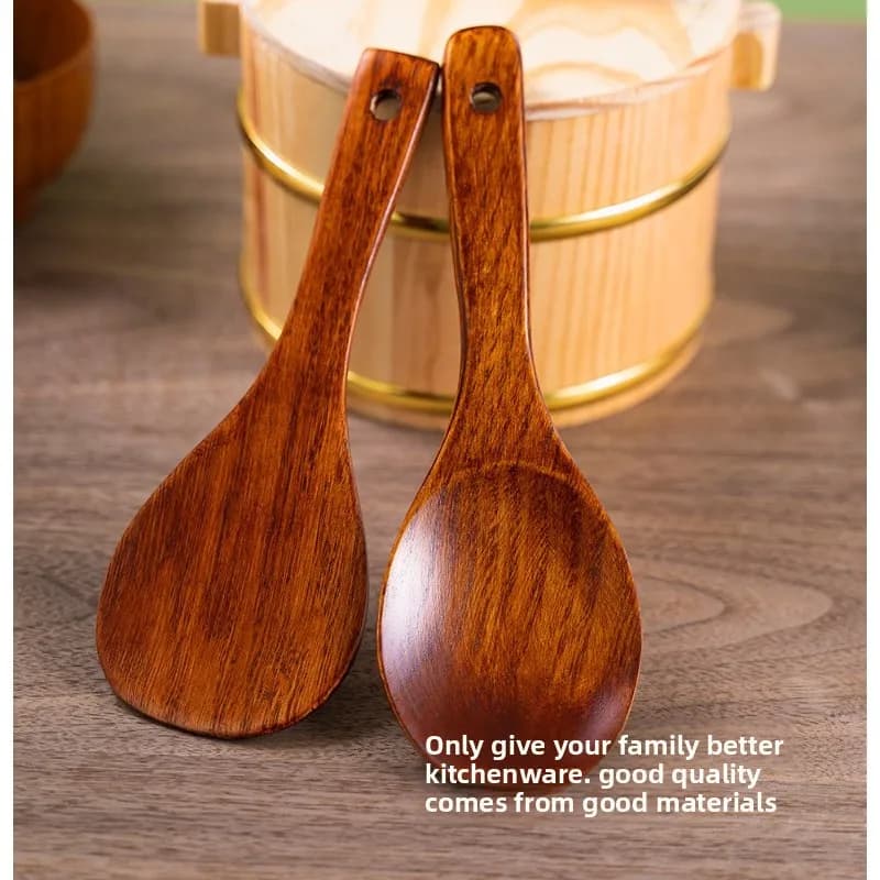 Wooden Spatula and Ladle Utensil Set