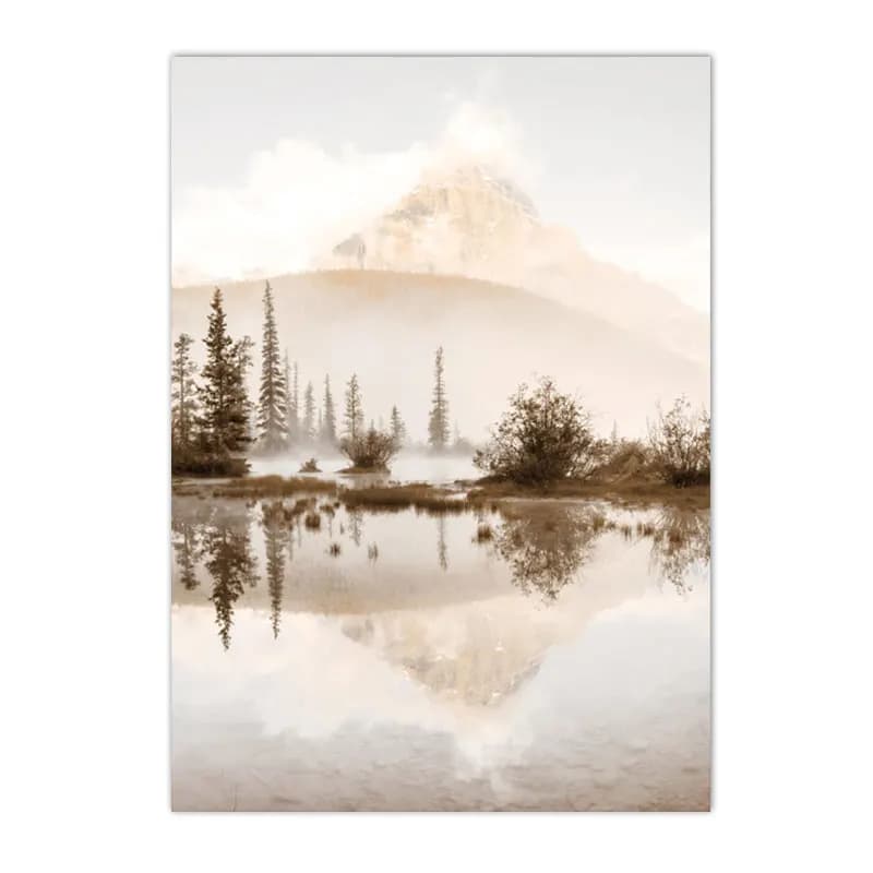 Natural Scenery Reed Grass Beach Canvas Wall Art