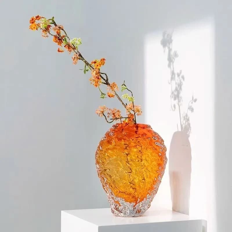 Modern Glass Vase for Flowers and Decor