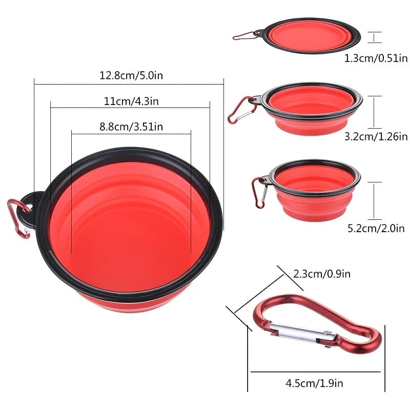 Collapsible Pet Food and Water Bowl