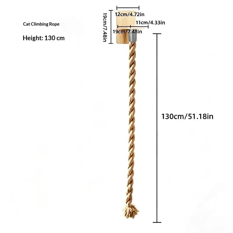 Floor to Ceiling Cat Tree with Sisal Rope Ladder