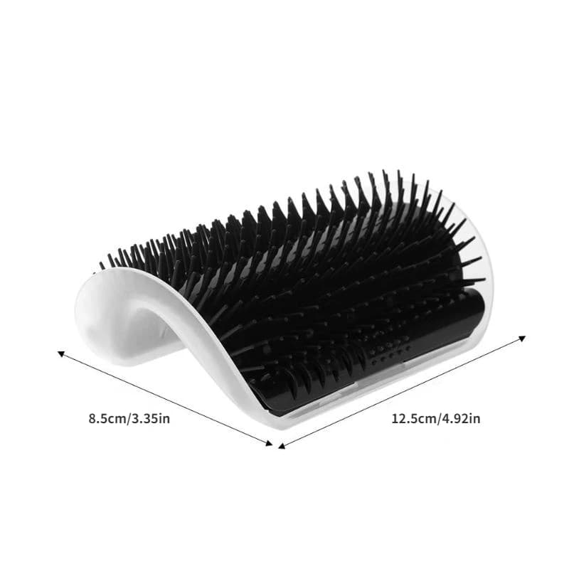 Pet cat scratcher and fur brush with wall corner toy for entertainment  a must-have for hair removal and itching