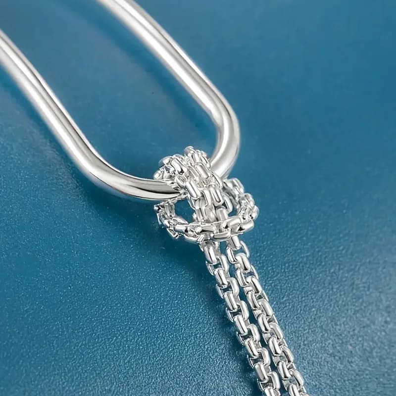 S925 Silver Minimalist Geometric Bracelet
