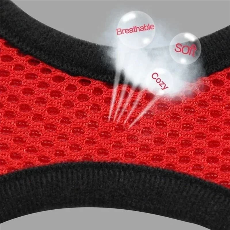 Adjustable Mesh Pet Harness Vest with Leash