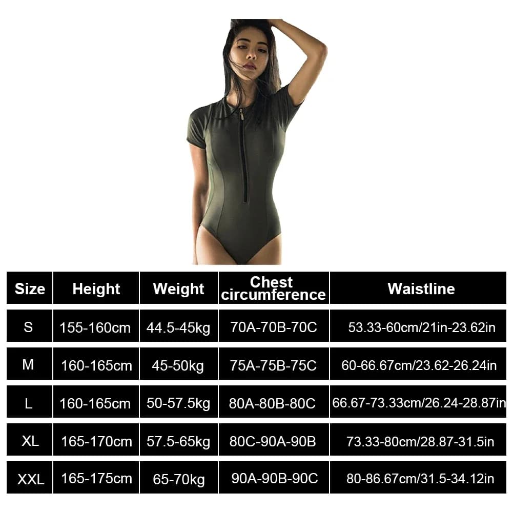 High-Waist Crop Rashguard Swimsuit