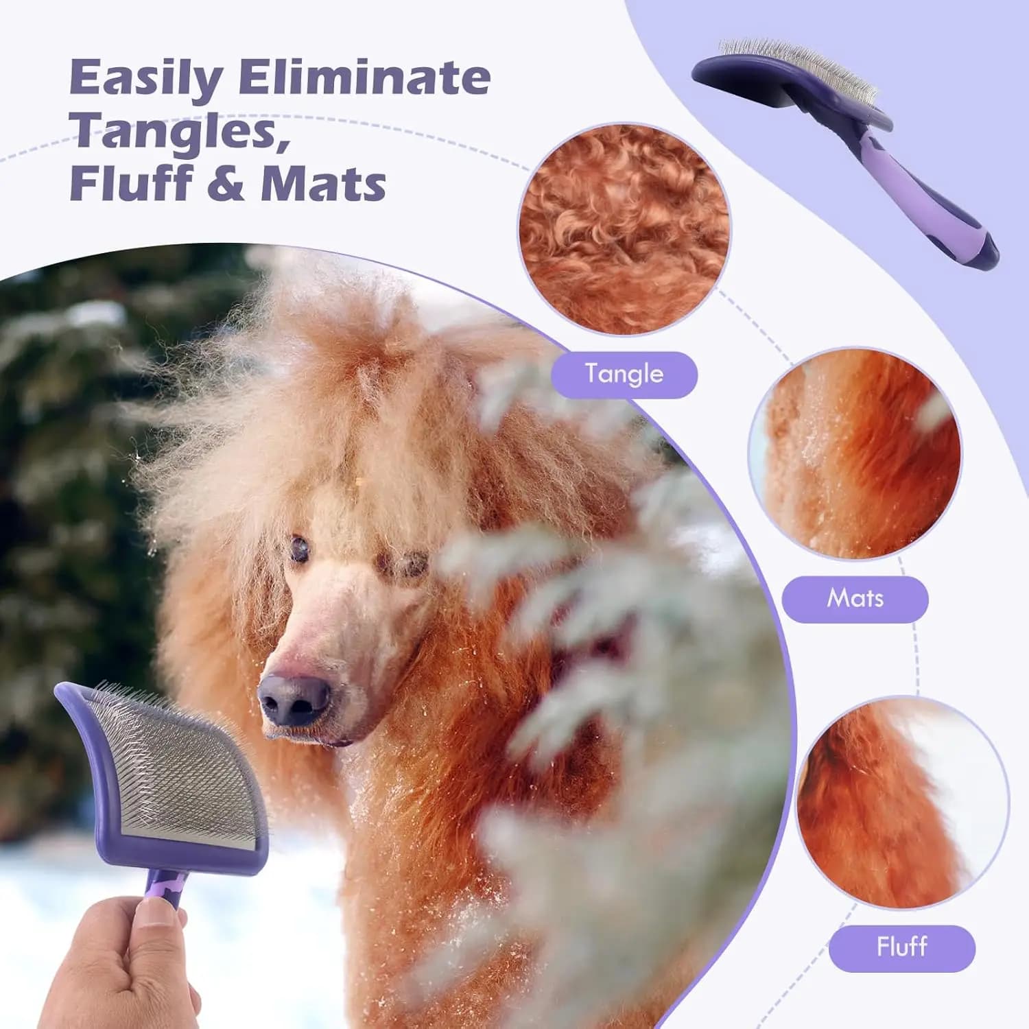 Dog Dematting and Detangle Brush