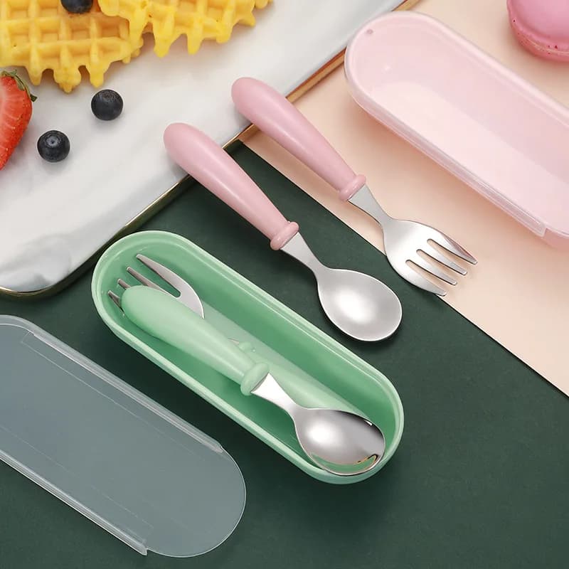Kids Stainless Steel Cutlery Set with Spoons and Forks
