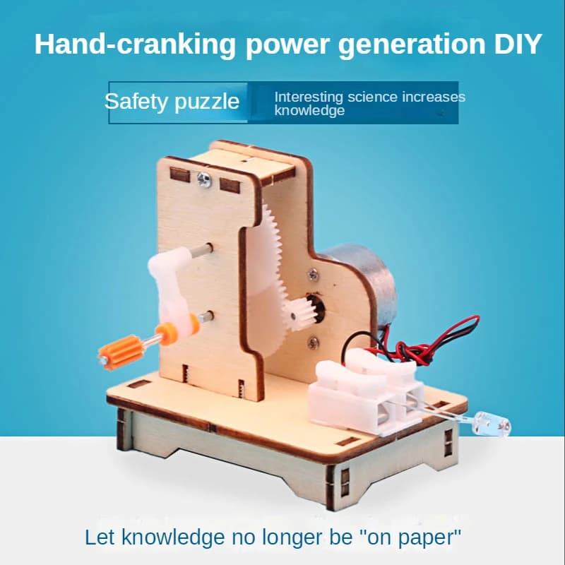 Hand-cranked Generator Handmade Diy Material Physics Stem Toys Experiment Random Color
