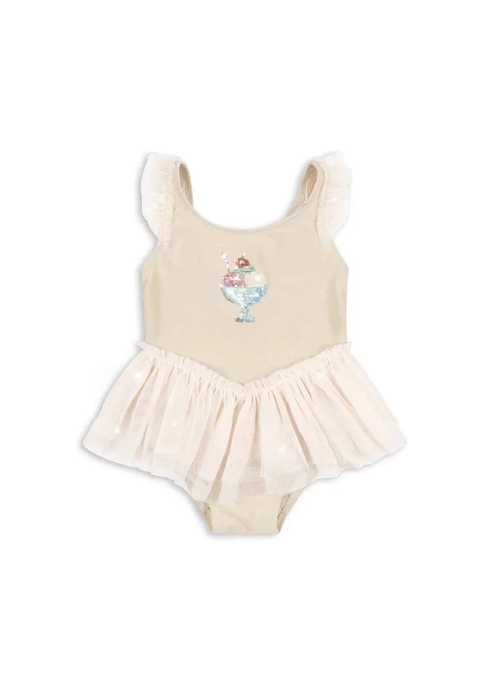 Girls Ruffled Lace Swimsuit Set