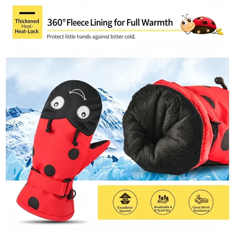 Kids Winter Mittens with Fleece Lining