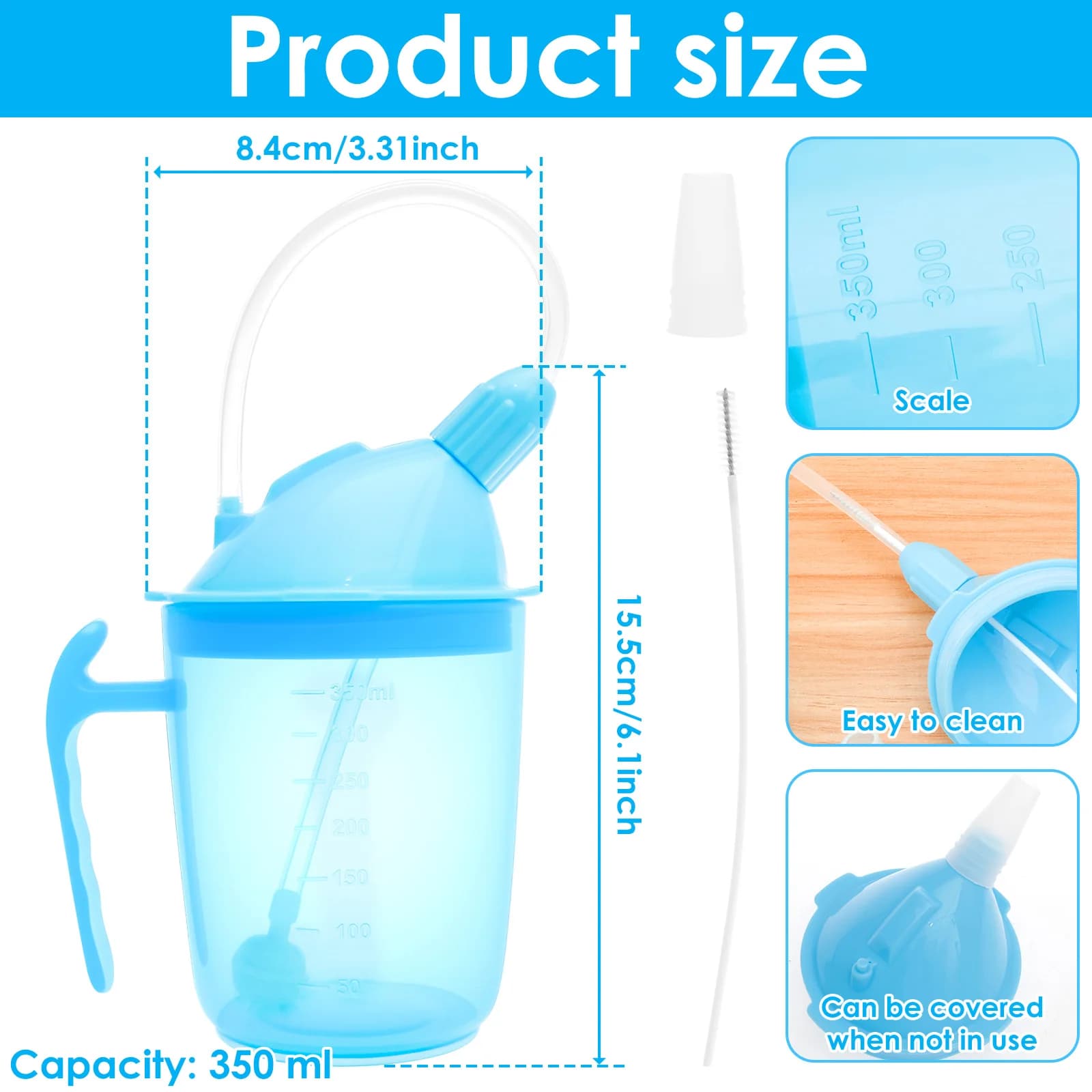 Adult Spill-Proof Sippy Cup with Anti-Choke Straw