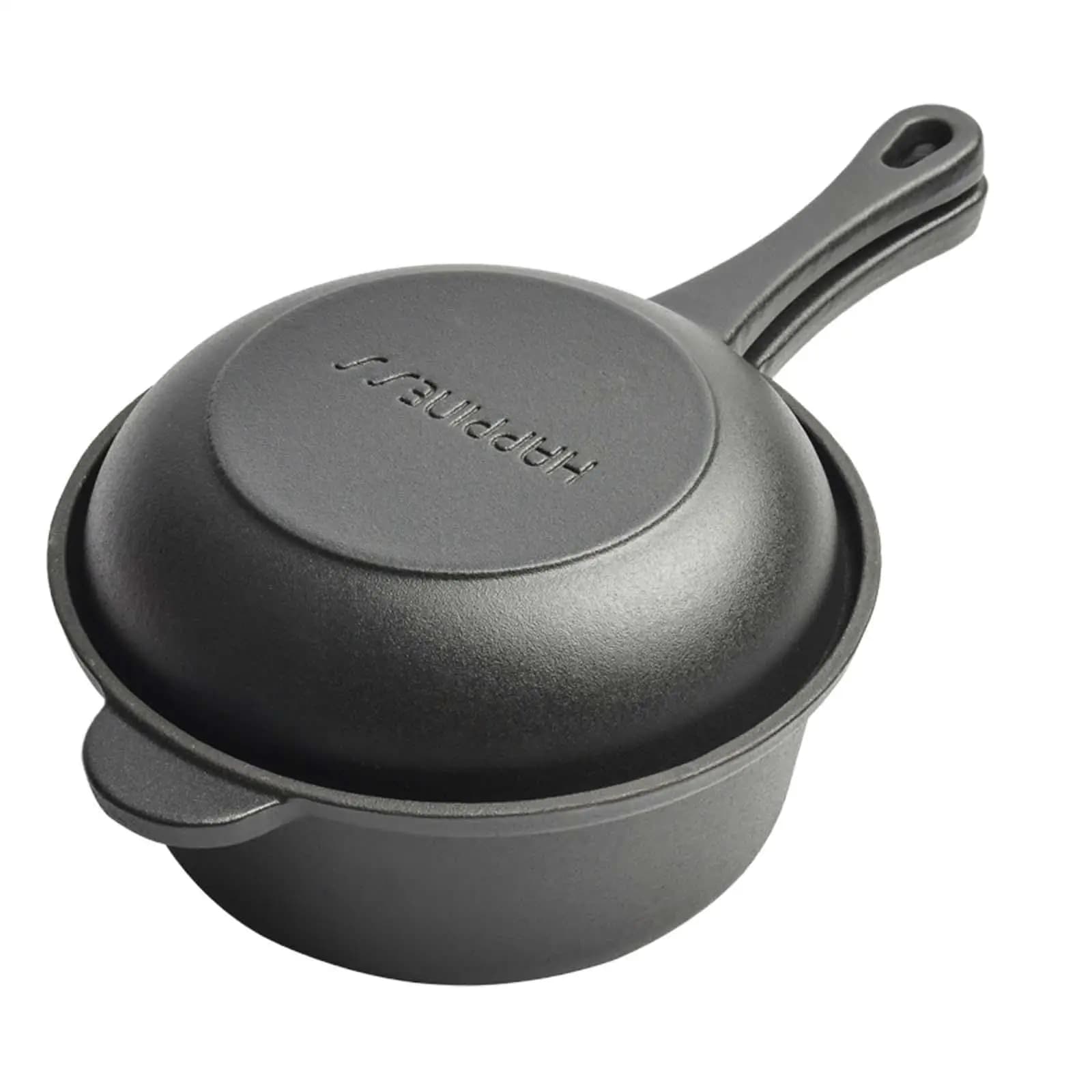 Cast Iron Pot with Lid and Skillet