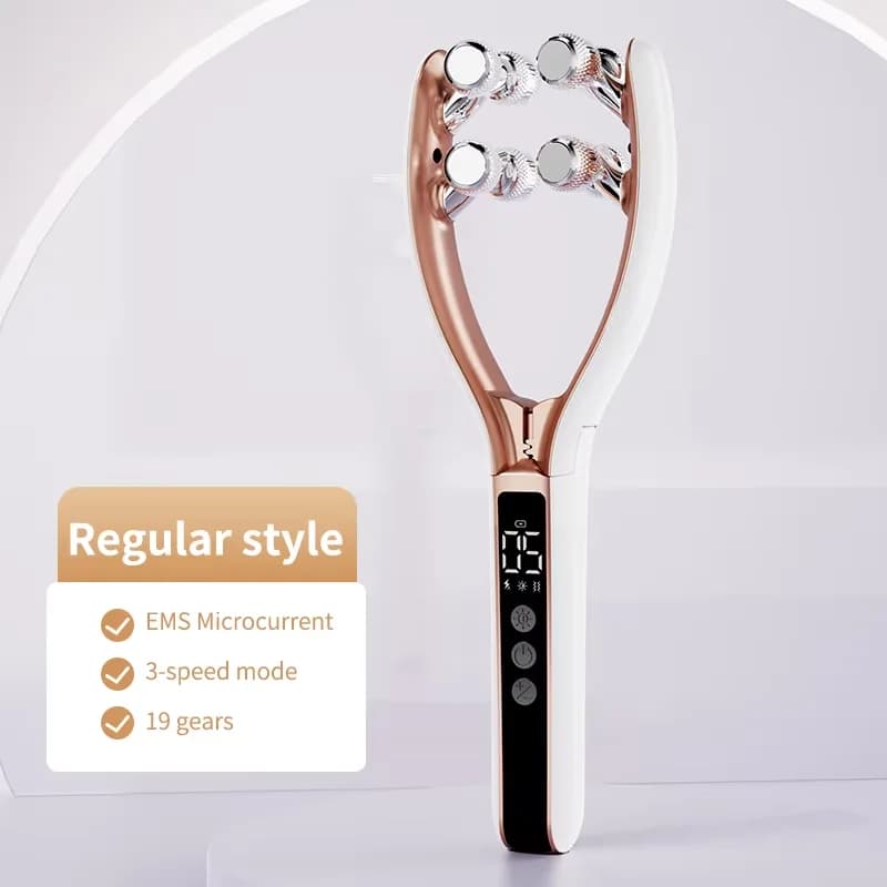 RF EMS Micro Current Roller Face Slimming Artifact V Face Beauty Firming Lifting Face Facial Massage Instrument