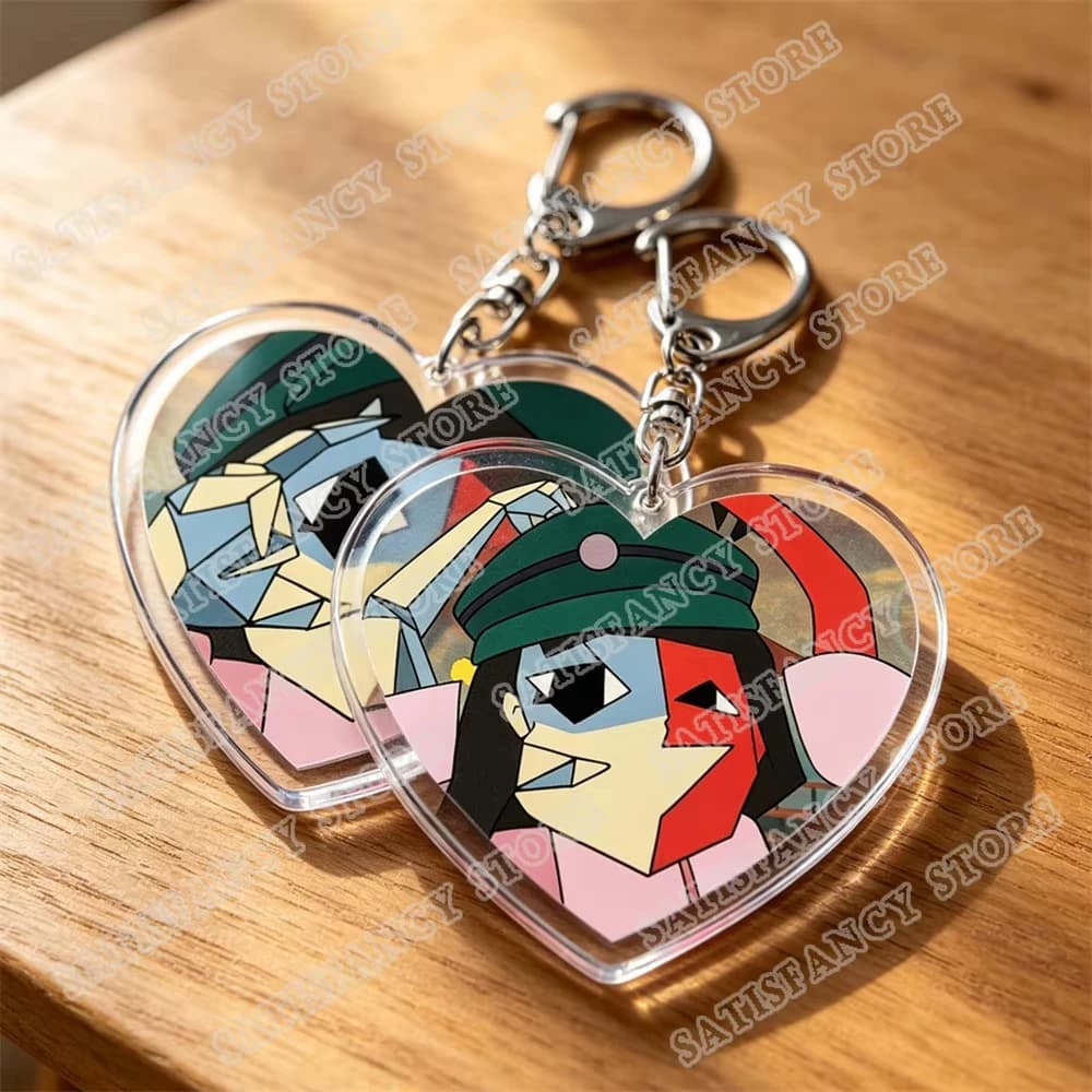 Hot Game Love Keychains for Accessories Bag Ena Dream BBQ Coral Glasses Taski Maiden Keyrings Jewelry Gamer Fans Gaming Gifts