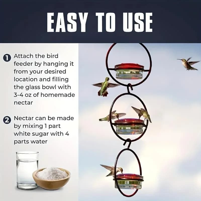 Circular Hanging Hummingbird Feeder