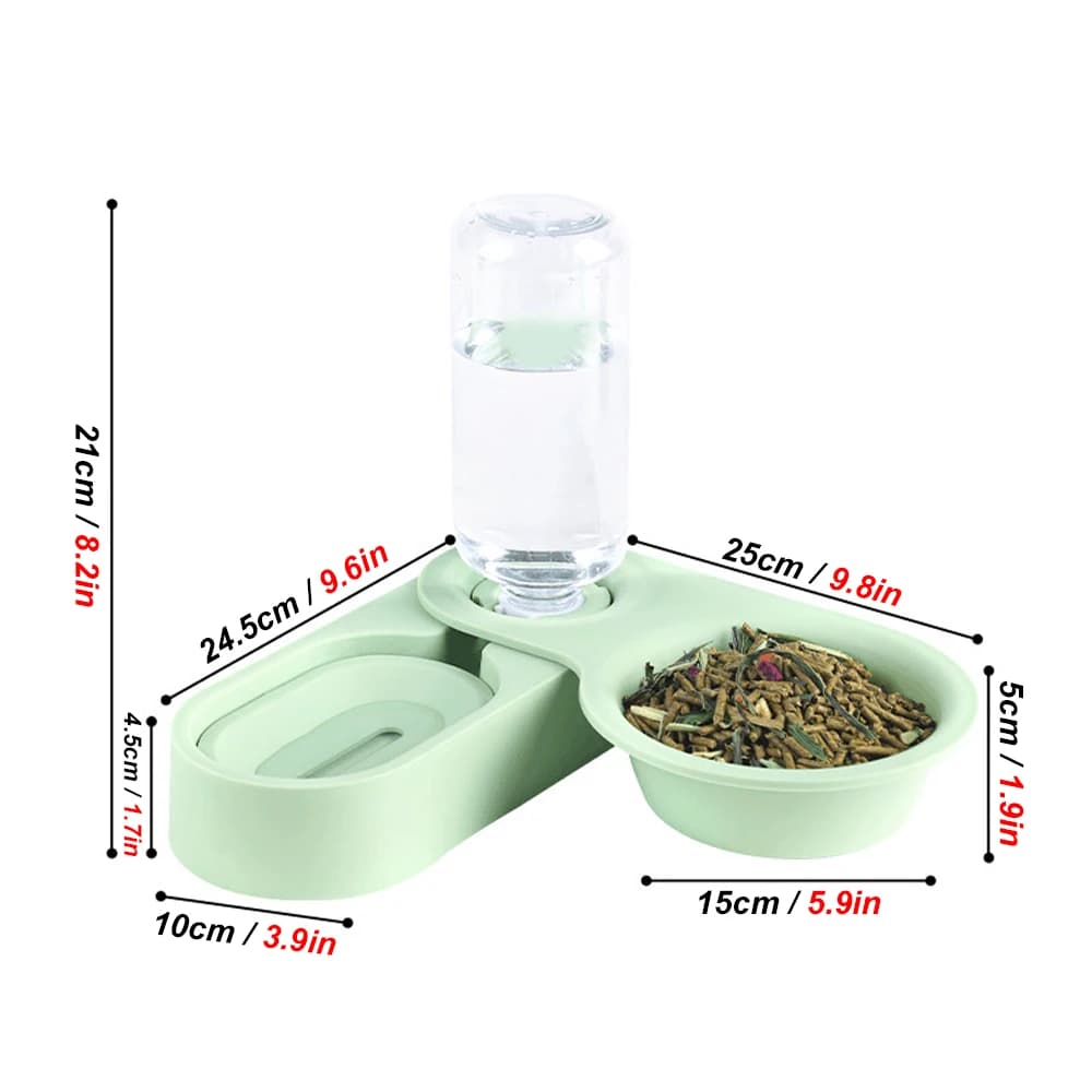 Small Animal Feeder With Water Fountain
