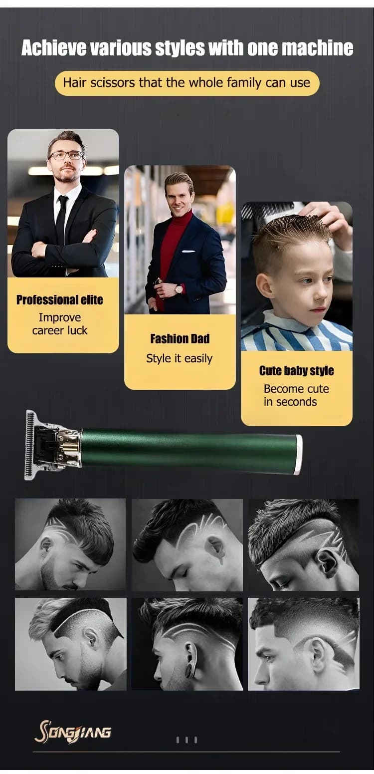 Rechargeable Cordless Hair Clipper Trimmer