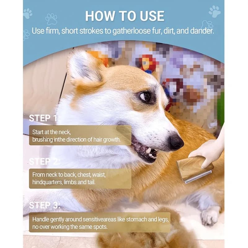 Double-Sided Dog and Cat Shedding Brush