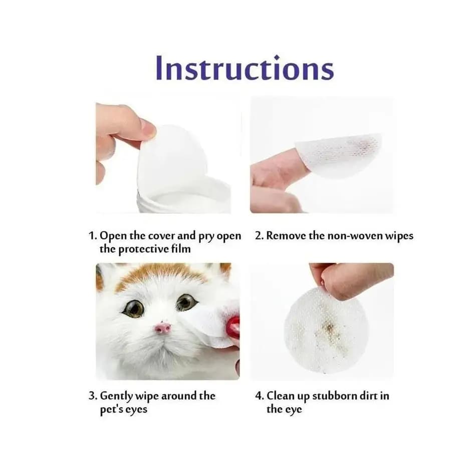 Pet Eye and Ear Tear Stain Remover Wipes
