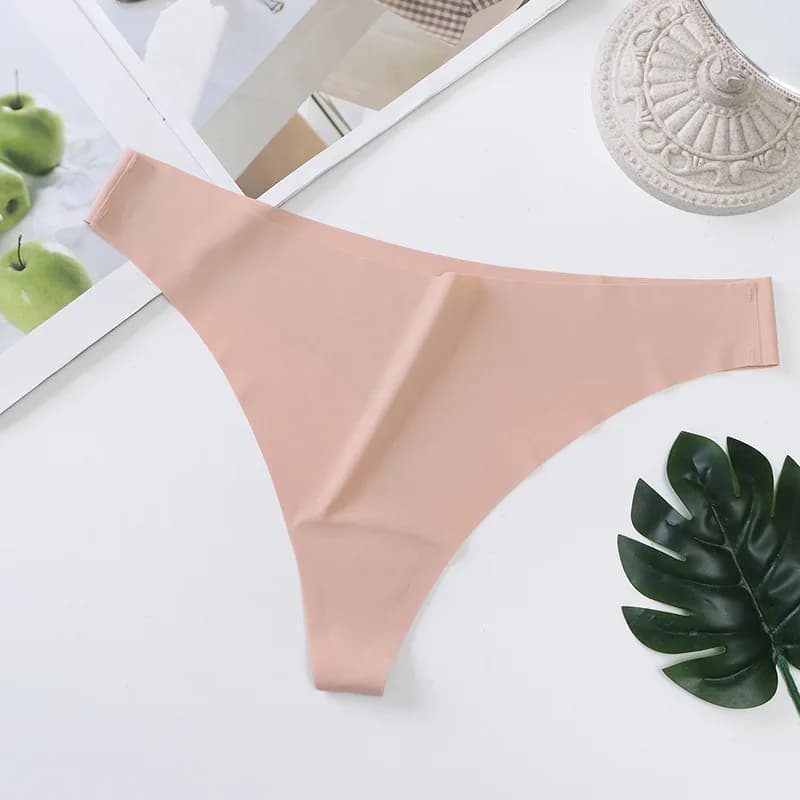 Seamless Ice Silk Thong Underwear