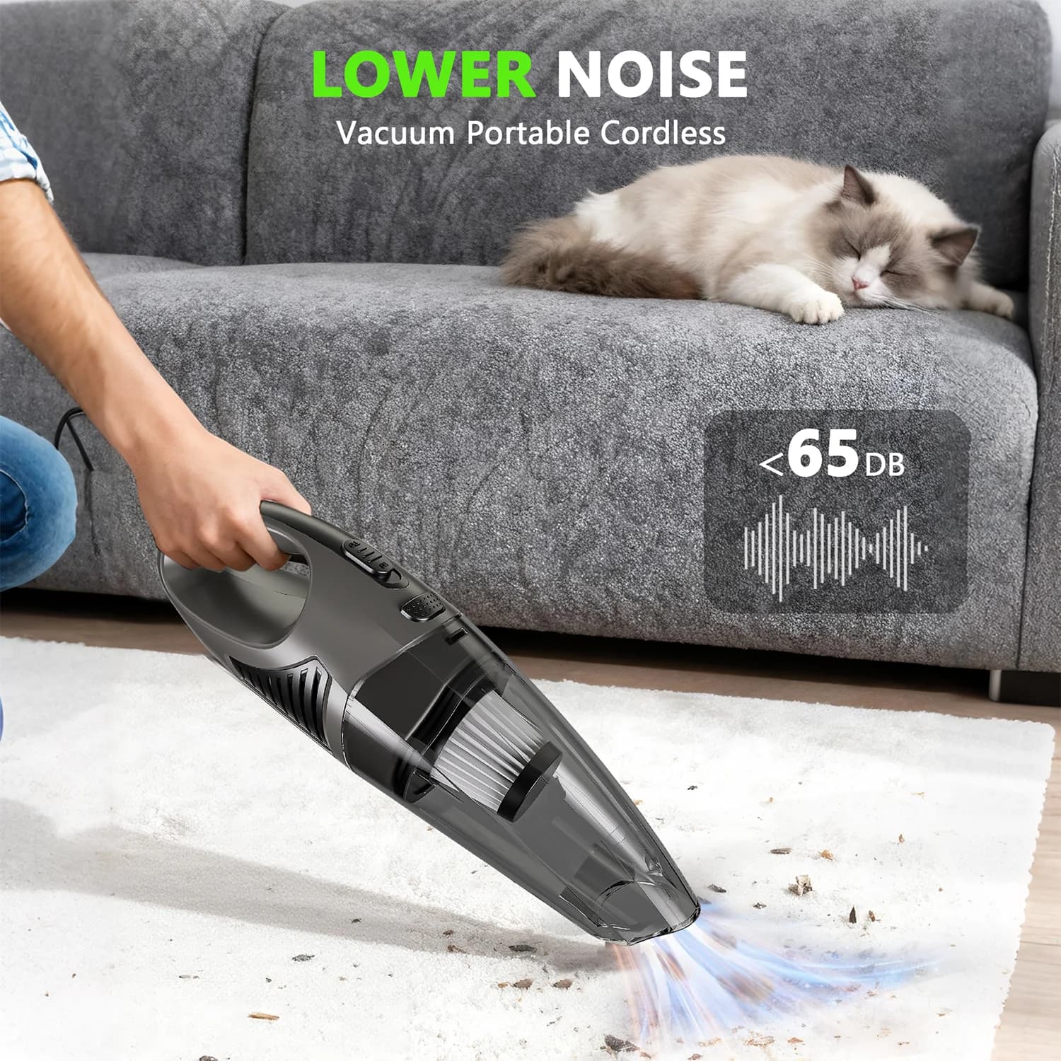 Cordless Handheld Vacuum with Type-C Charging