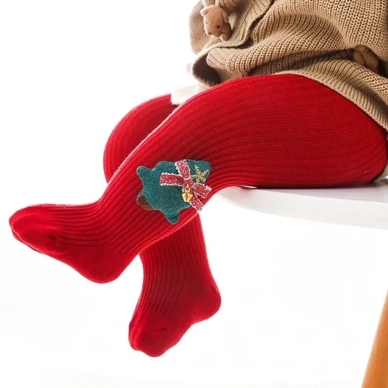 Girls Red Tights Toddler Long Socks