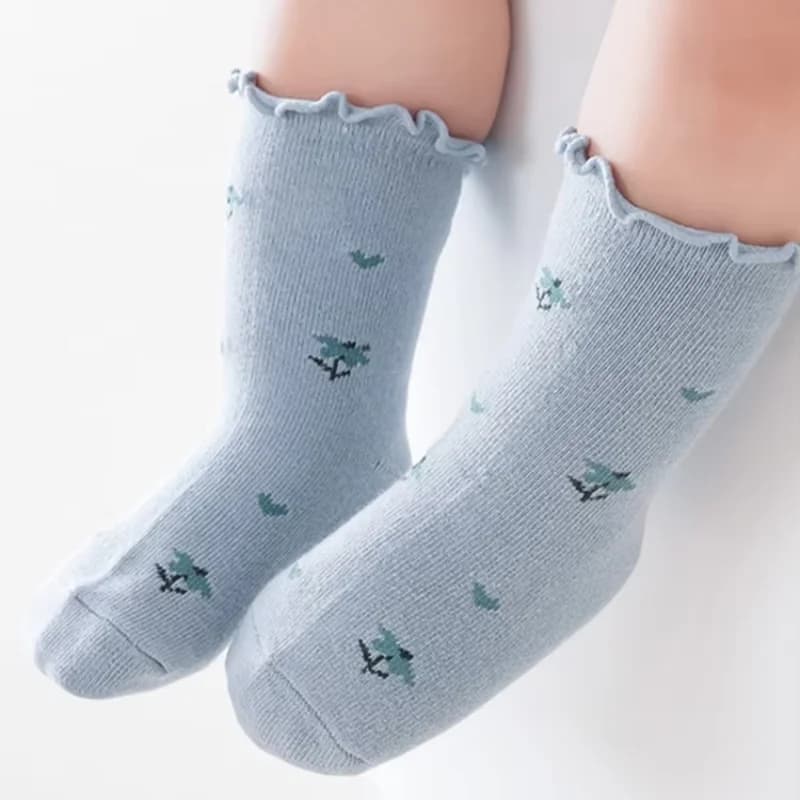 Kids Cotton Print Socks 3-Pair Pack