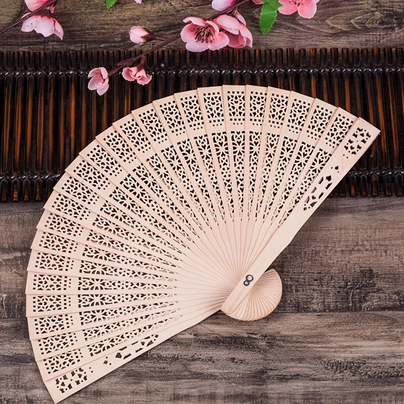 Elegant Wooden Folding Hand Fan