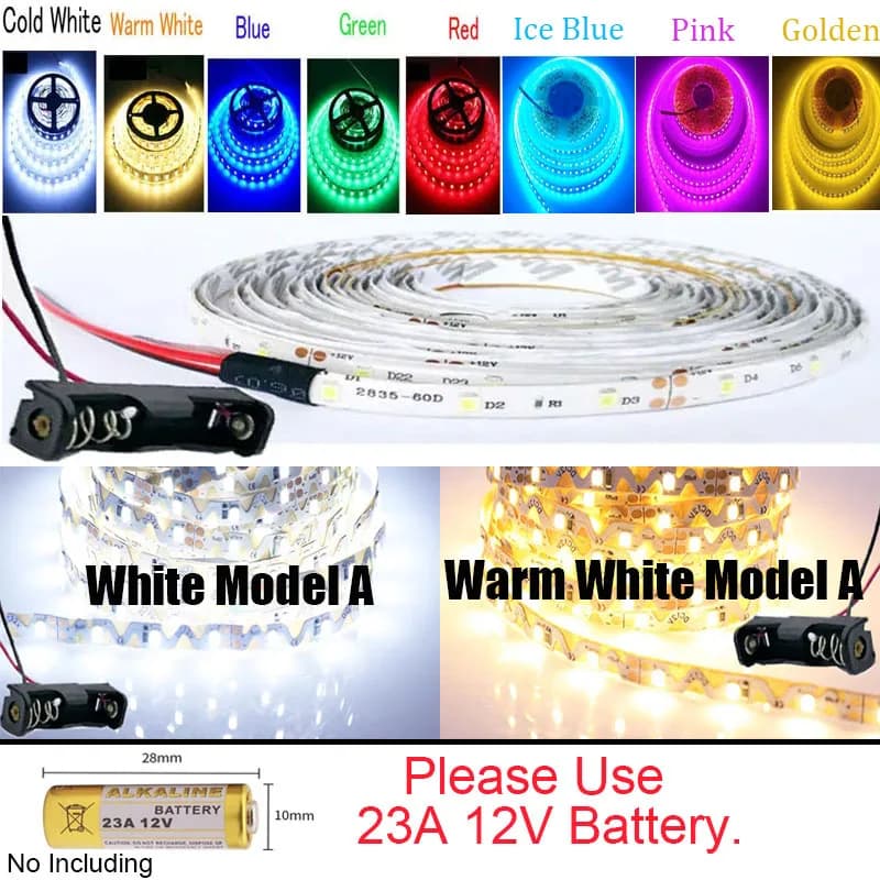 LED Strip Light 1M 2M 3M 4M LEDs Dimmable DC 12V 60LEDs/M Indoor Decorative Tape White Blue Red TV Festival LED Strip Lighting