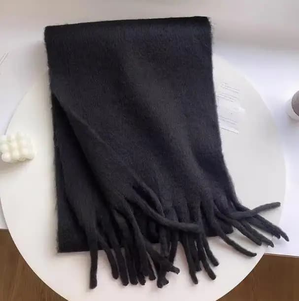 Winter Cashmere Wrap Scarf with Tassels