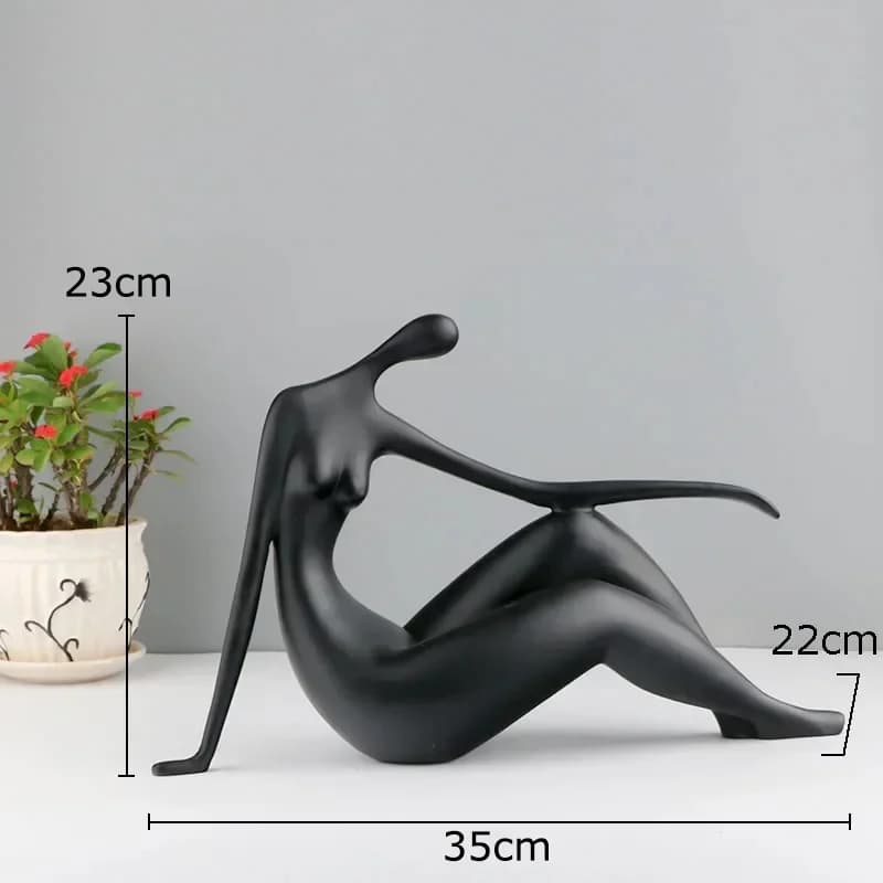 Yoga Figures Statue Abstract Artwork Ornaments Desk Decoration Minimalist Yoga Character Resin Sculpture Modern Home Decor