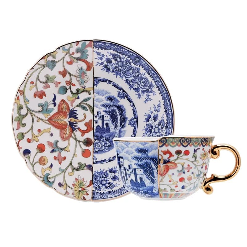European Retro Ceramic Tea Cup and Saucer Set
