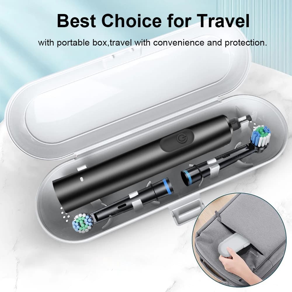 Electric Rotary Toothbrush With Eight Brush Heads