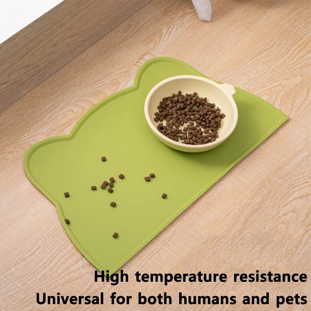 Silicone Pet Feeding Mat with Raised Edge
