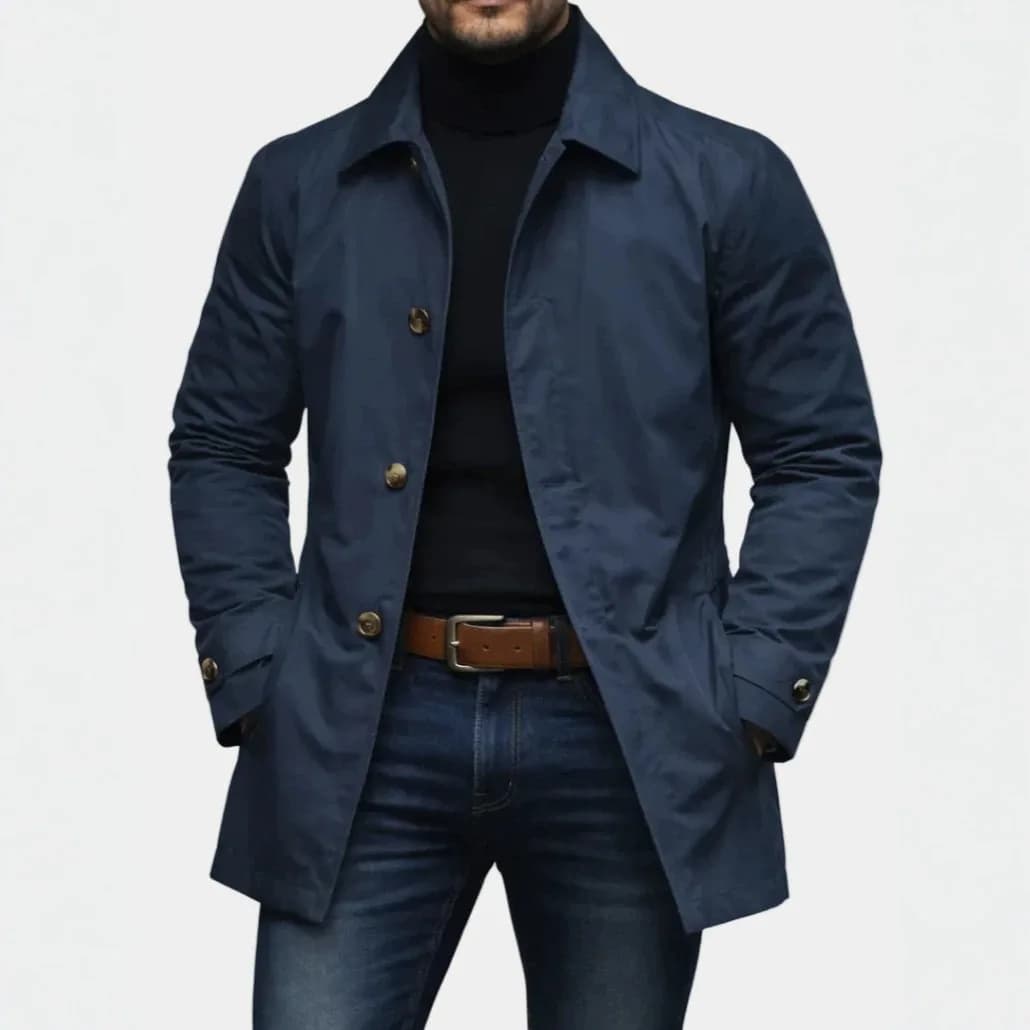 Men's Waterproof Retro Trench Cardigan